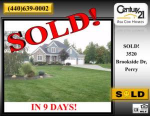 3520 Brookside Drive Perry OH Home SOLD